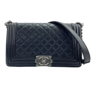 Chanel Boy Medium Shoulder Bag, Black